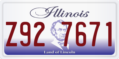 IL license plate Z927671