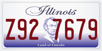 IL license plate Z927679