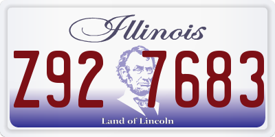 IL license plate Z927683