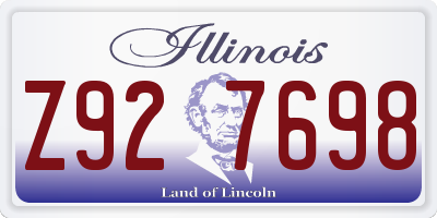 IL license plate Z927698