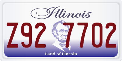 IL license plate Z927702