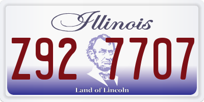 IL license plate Z927707