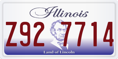IL license plate Z927714