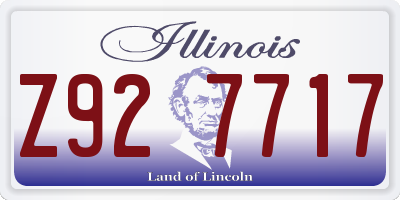 IL license plate Z927717