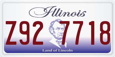 IL license plate Z927718
