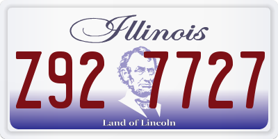 IL license plate Z927727