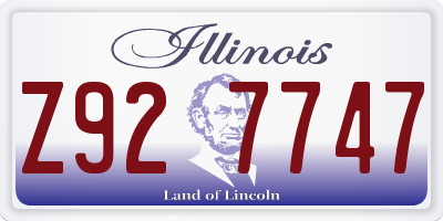 IL license plate Z927747