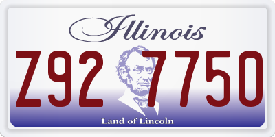 IL license plate Z927750