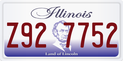 IL license plate Z927752