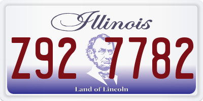IL license plate Z927782