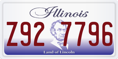 IL license plate Z927796