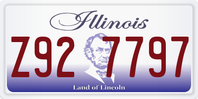 IL license plate Z927797