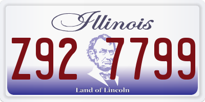 IL license plate Z927799