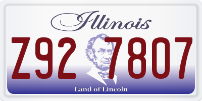IL license plate Z927807