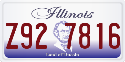 IL license plate Z927816