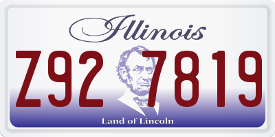 IL license plate Z927819