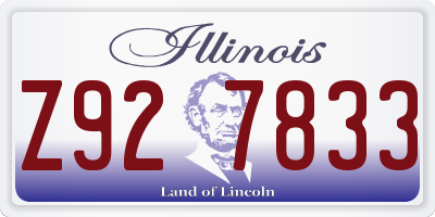 IL license plate Z927833