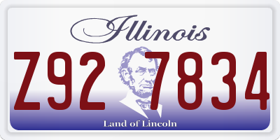 IL license plate Z927834