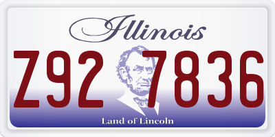 IL license plate Z927836