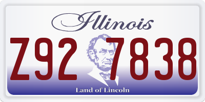 IL license plate Z927838