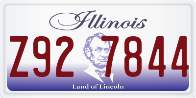 IL license plate Z927844