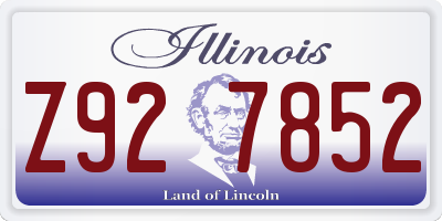 IL license plate Z927852