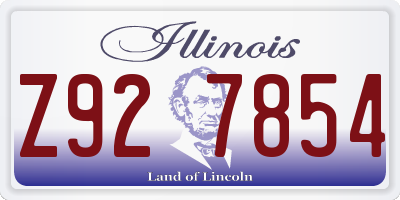 IL license plate Z927854