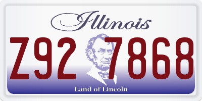 IL license plate Z927868