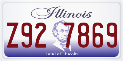 IL license plate Z927869
