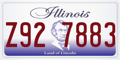 IL license plate Z927883