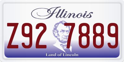 IL license plate Z927889