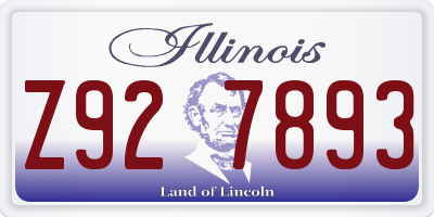 IL license plate Z927893