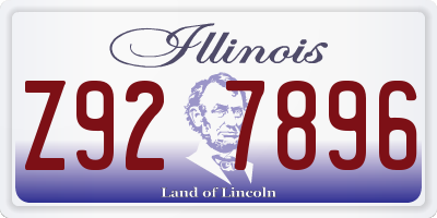 IL license plate Z927896