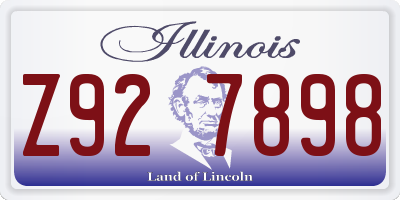 IL license plate Z927898