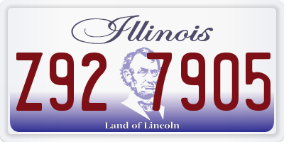 IL license plate Z927905