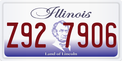 IL license plate Z927906