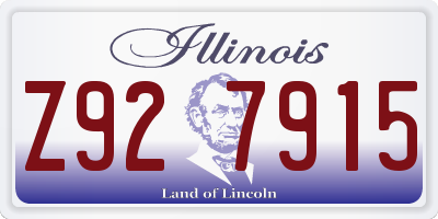 IL license plate Z927915