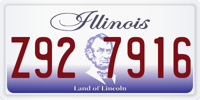 IL license plate Z927916