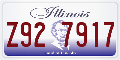 IL license plate Z927917