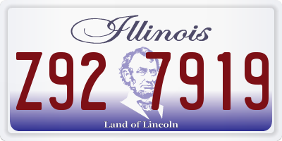 IL license plate Z927919