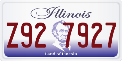 IL license plate Z927927