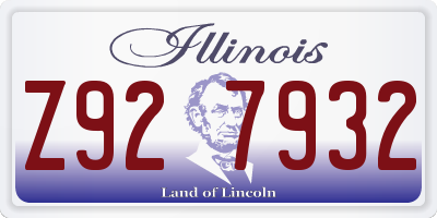 IL license plate Z927932