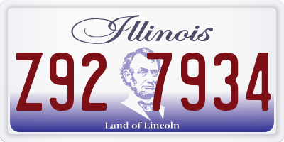 IL license plate Z927934