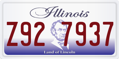 IL license plate Z927937