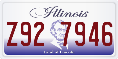 IL license plate Z927946