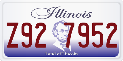 IL license plate Z927952
