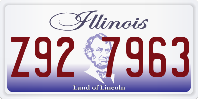 IL license plate Z927963
