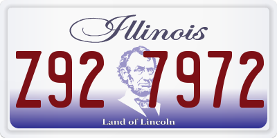 IL license plate Z927972