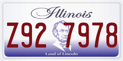 IL license plate Z927978