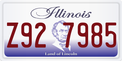 IL license plate Z927985